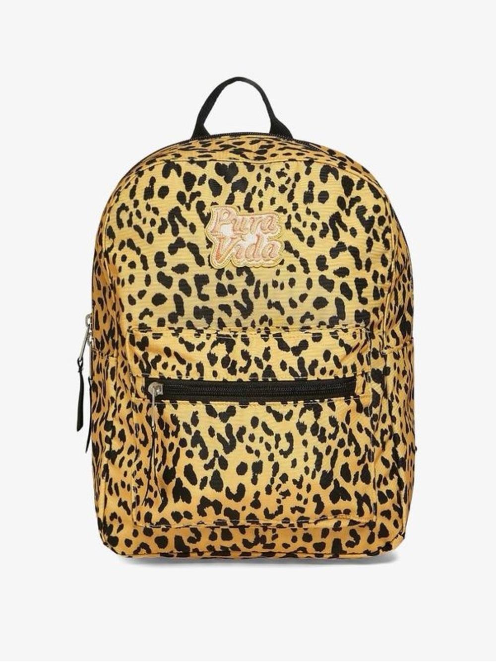 Pura Vida Leopard Print Mini Backpack in Yellow and Black